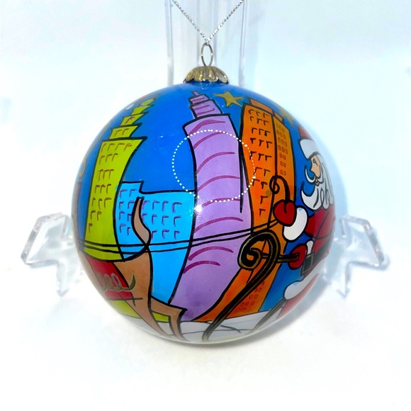 Pier 1 Christmas Ornament LI BIEN 2006 CITY SANTA Blown Glass RARE - Picture 6 of 8